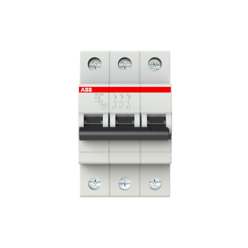 SH 203-C 6 (3x6A - 6kA - C tipi Anahtarlı Otomatik Sigorta)